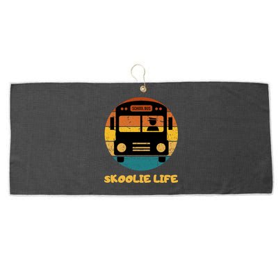 Retro Skoolie Life Converted School Bus Home Lifestyle Large Microfiber Waffle Golf Towel