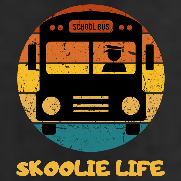 Retro Skoolie Life Converted School Bus Home Lifestyle 25L Jumbo Tote