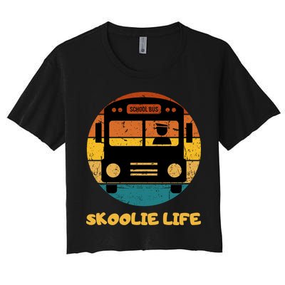 Retro Skoolie Life Converted School Bus Home Lifestyle Crop Top
