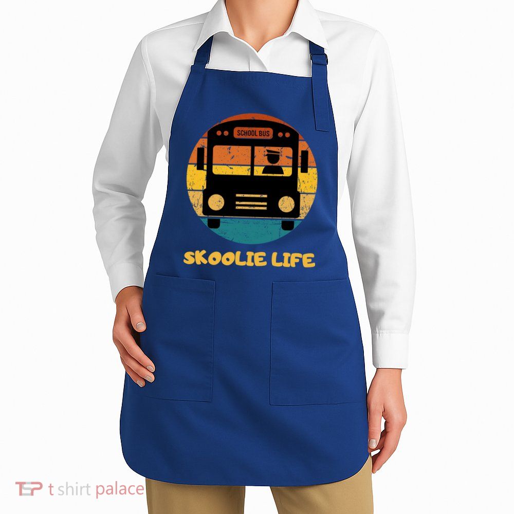 Retro Skoolie Life Converted School Bus Home Lifestyle Apron