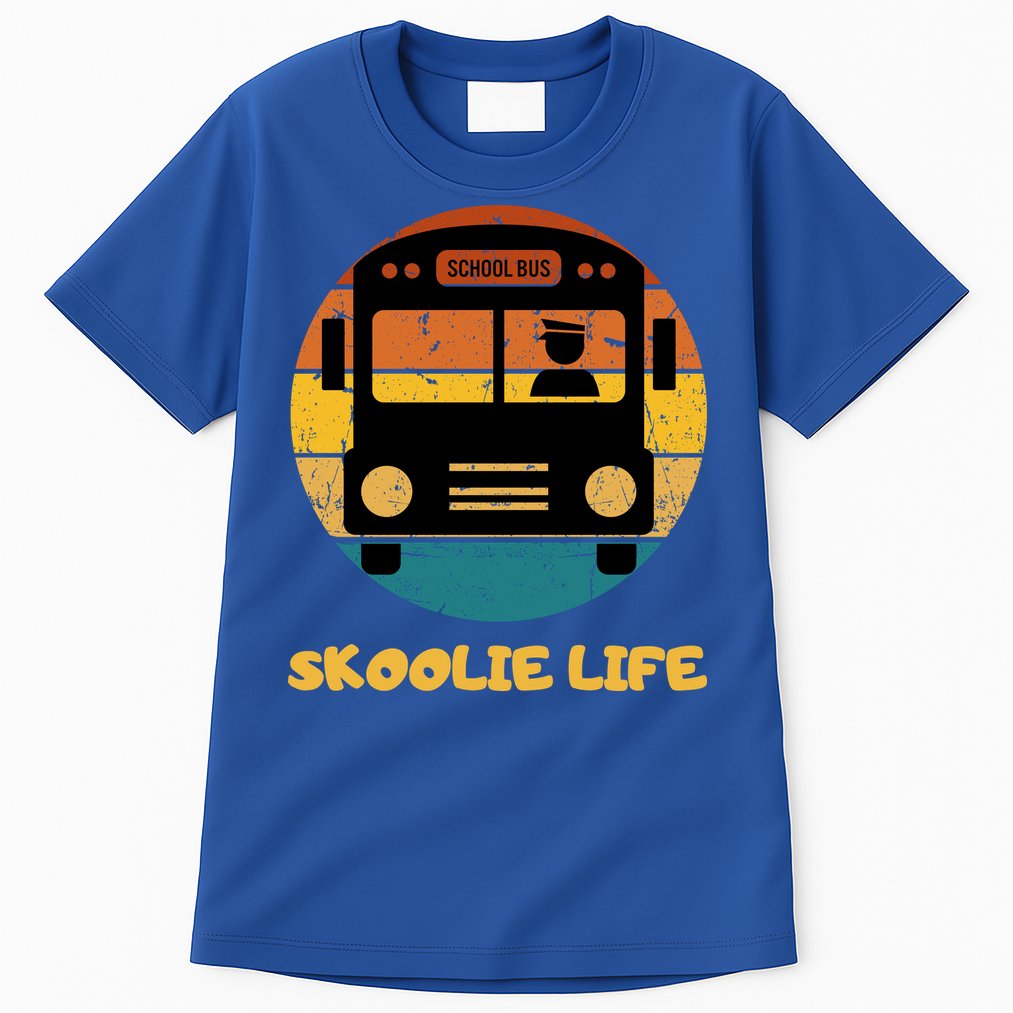 Retro Skoolie Life Converted School Bus Home Lifestyle Tall T-Shirt