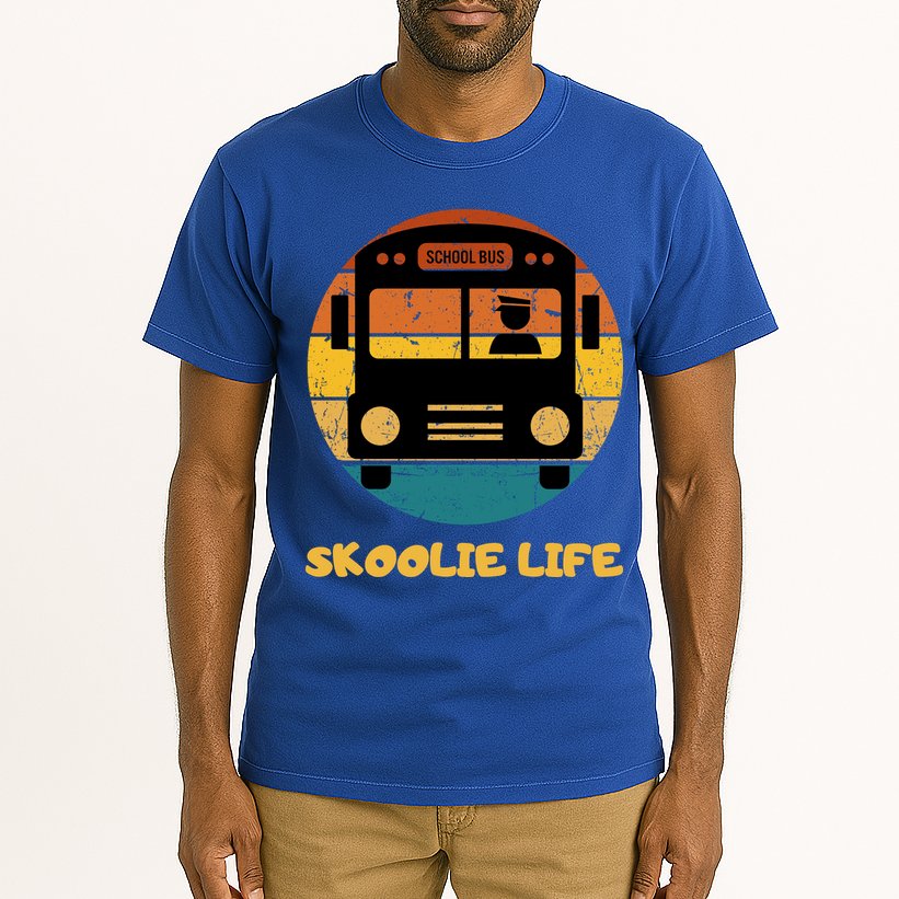Retro Skoolie Life Converted School Bus Home Lifestyle Tall T-Shirt