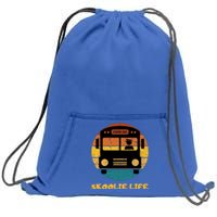 Retro Skoolie Life Converted School Bus Home Lifestyle Sweatshirt Cinch Pack Bag