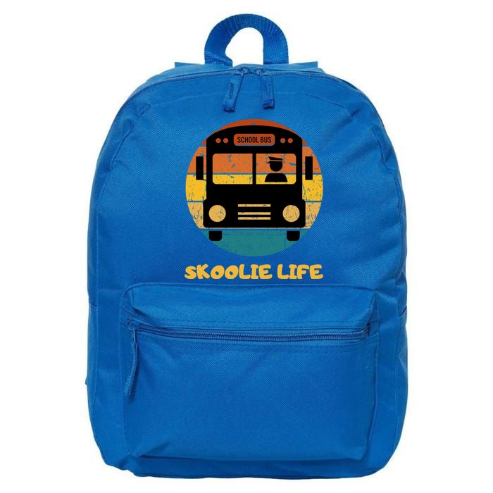 Retro Skoolie Life Converted School Bus Home Lifestyle 16 in Basic Backpack