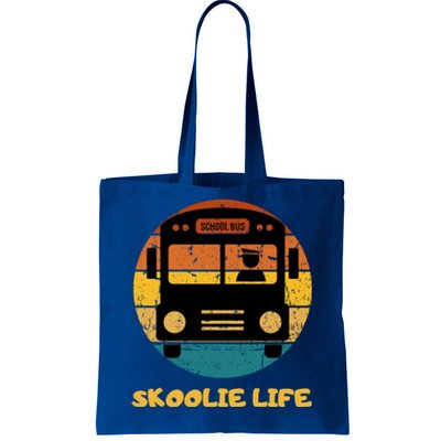 Retro Skoolie Life Converted School Bus Home Lifestyle Tote Bag