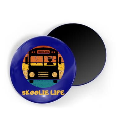 Retro Skoolie Life Converted School Bus Home Lifestyle Magnet