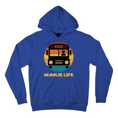 Retro Skoolie Life Converted School Bus Home Lifestyle Tall Hoodie