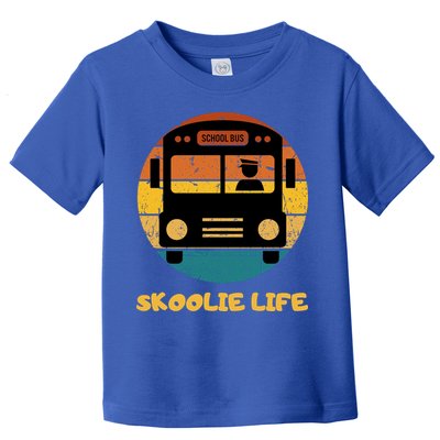 Retro Skoolie Life Converted School Bus Home Lifestyle Toddler T-Shirt