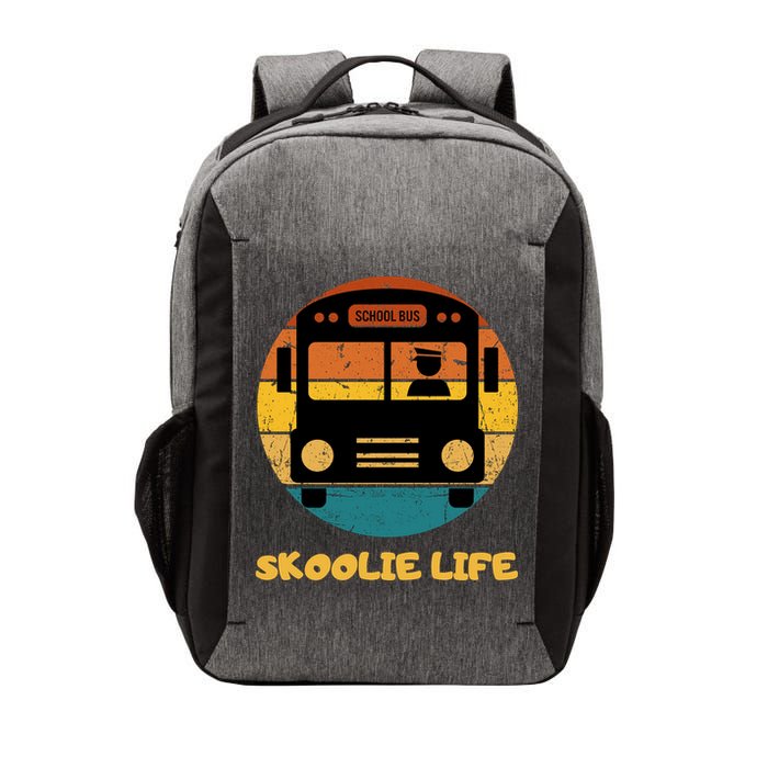 Retro Skoolie Life Converted School Bus Home Lifestyle Vector Backpack
