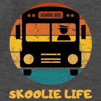 Retro Skoolie Life Converted School Bus Home Lifestyle Vector Backpack