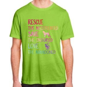 RESCUE SAVE LOVE PET Funny Animal Shelter Volunteer Gifts Adult ChromaSoft Performance T-Shirt