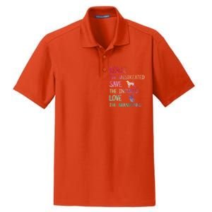 RESCUE SAVE LOVE PET Funny Animal Shelter Volunteer Gifts Dry Zone Grid Polo