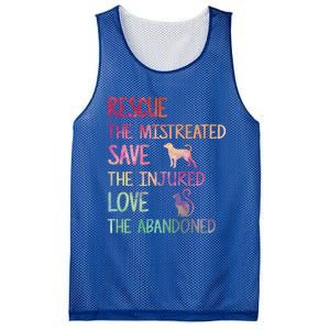 RESCUE SAVE LOVE PET Funny Animal Shelter Volunteer Gifts Mesh Reversible Basketball Jersey Tank