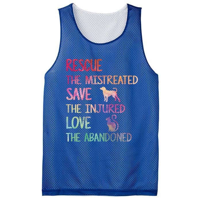 RESCUE SAVE LOVE PET Funny Animal Shelter Volunteer Gifts Mesh Reversible Basketball Jersey Tank