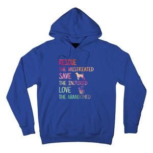 RESCUE SAVE LOVE PET Funny Animal Shelter Volunteer Gifts Tall Hoodie