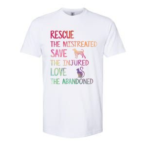 RESCUE SAVE LOVE PET Funny Animal Shelter Volunteer Gifts Softstyle CVC T-Shirt