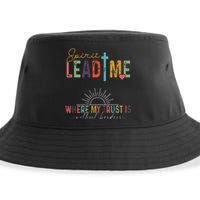 Retro Spirit Lead Me Where My Trust Is Without Borders Sustainable Bucket Hat