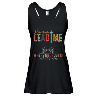 Retro Spirit Lead Me Where My Trust Is Without Borders Ladies Essential Flowy Tank