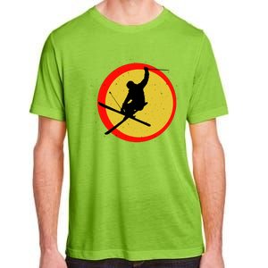 Retro Skiing Logo Adult ChromaSoft Performance T-Shirt