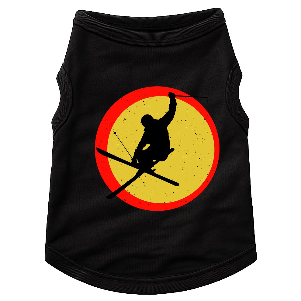 Retro Skiing Logo Doggie Tank