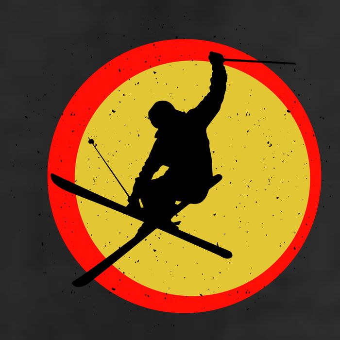 Retro Skiing Logo Adult Drive Performance Visor