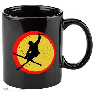 Retro Skiing Logo 11oz C Handle Ceramic Mug