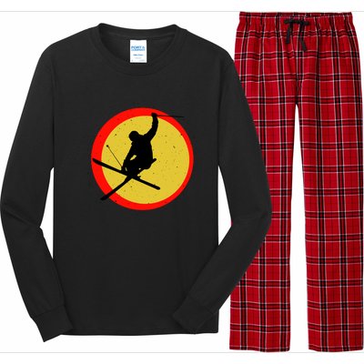 Retro Skiing Logo Long Sleeve Pajama Set