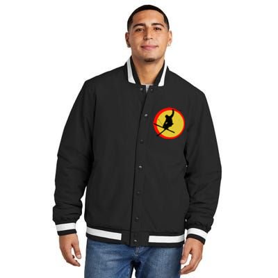 Retro Skiing Logo Insulated Varsity Jacket