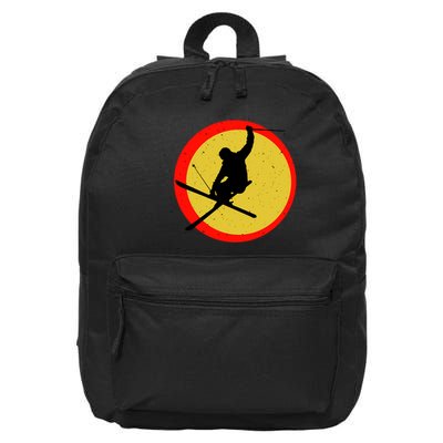 Retro Skiing Logo 16 in Basic Backpack