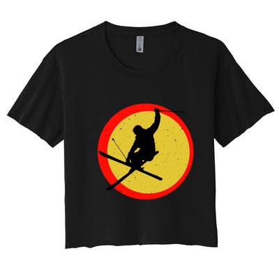 Retro Skiing Logo Crop Top