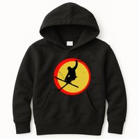 Retro Skiing Logo Kids Hoodie