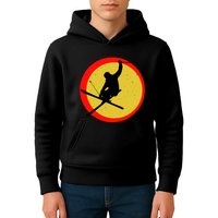 Retro Skiing Logo Kids Hoodie