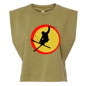 Retro Skiing Logo Garment-Dyed Women's Muscle Tee