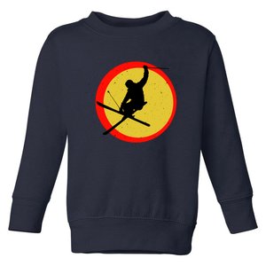 Retro Skiing Logo Toddler Sweatshirt