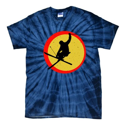 Retro Skiing Logo Tie-Dye T-Shirt