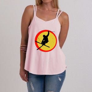 Retro Skiing Logo Women's Strappy Tank