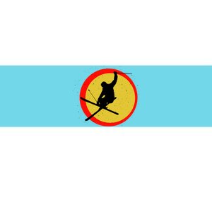 Retro Skiing Logo Bumper Sticker