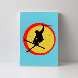 Retro Skiing Logo Canvas