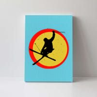 Retro Skiing Logo Canvas