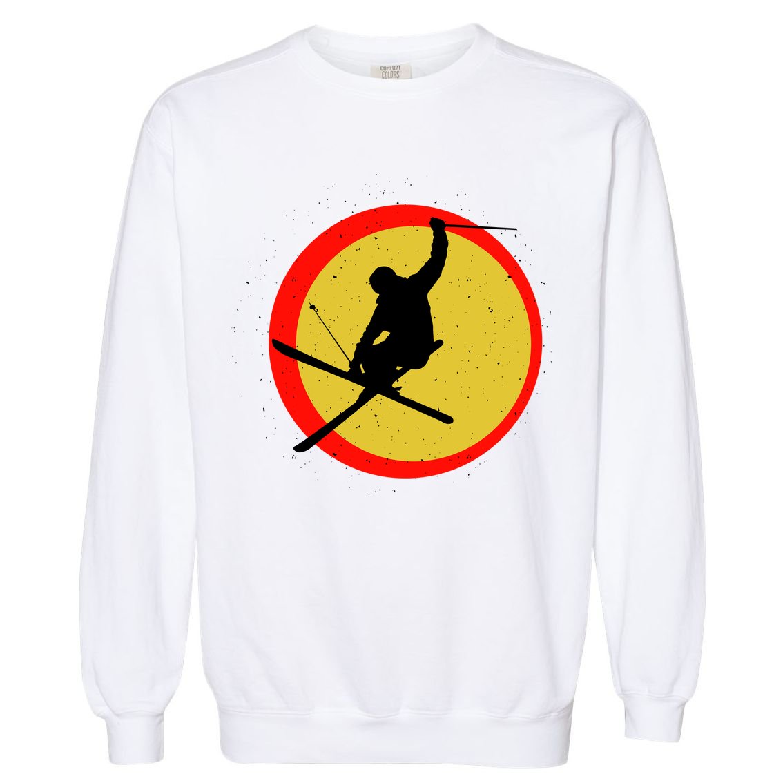 Retro Skiing Logo Garment-Dyed Sweatshirt