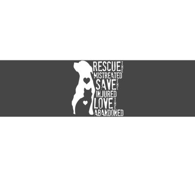 Rescue Save Love Animal Rescue Dog Lover Cat Lover Bumper Sticker