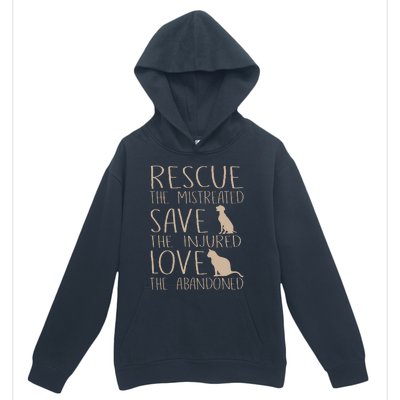 Rescue Save Love Cute Animal Rescue Dog Cat Lovers Urban Pullover Hoodie