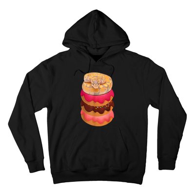 Reptile Snake Lovers Ball Python With Doughnuts Hoodie