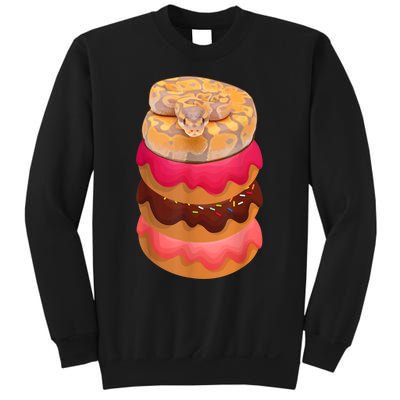 Reptile Snake Lovers Ball Python With Doughnuts Sweatshirt