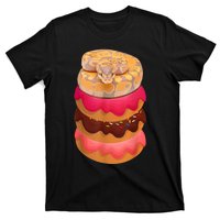 Reptile Snake Lovers Ball Python With Doughnuts T-Shirt