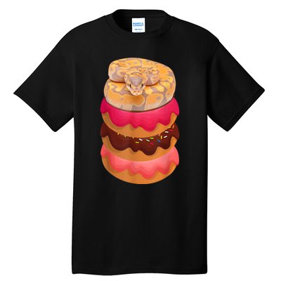 Reptile Snake Lovers Ball Python With Doughnuts Tall T-Shirt