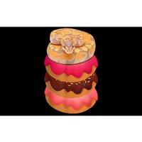 Reptile Snake Lovers Ball Python With Doughnuts Bumper Sticker