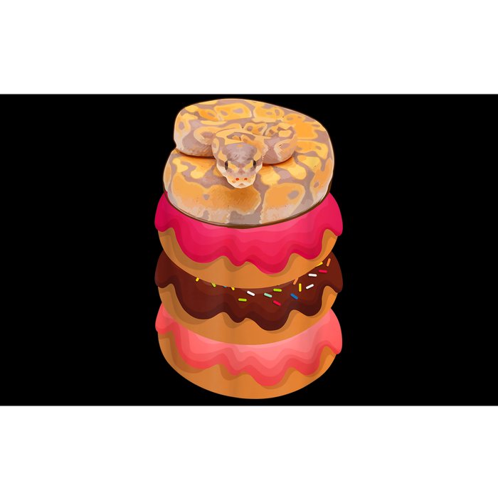 Reptile Snake Lovers Ball Python With Doughnuts Bumper Sticker