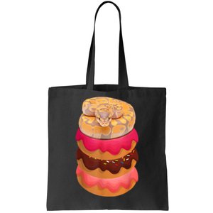 Reptile Snake Lovers Ball Python With Doughnuts Tote Bag