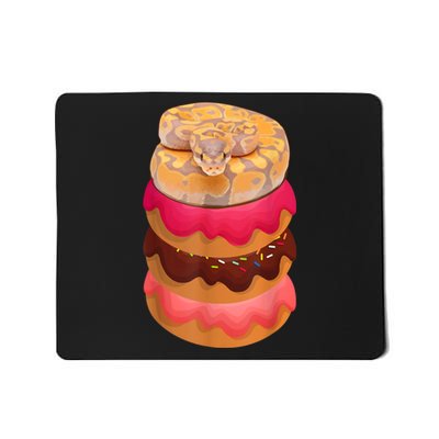 Reptile Snake Lovers Ball Python With Doughnuts Mousepad